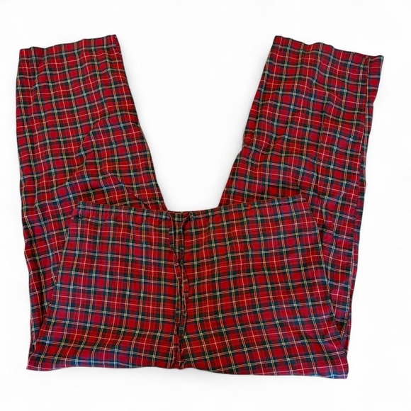 Lauren Ralph Lauren Red Tartan Pajama Vintage Pants Large - Picture 4 of 5